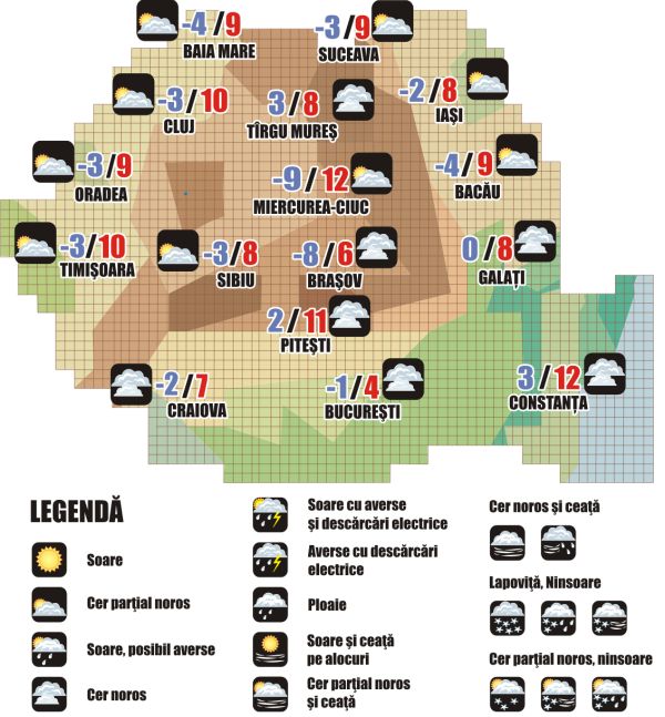 Prognoza meteo (18.12. - 19.12.2025)